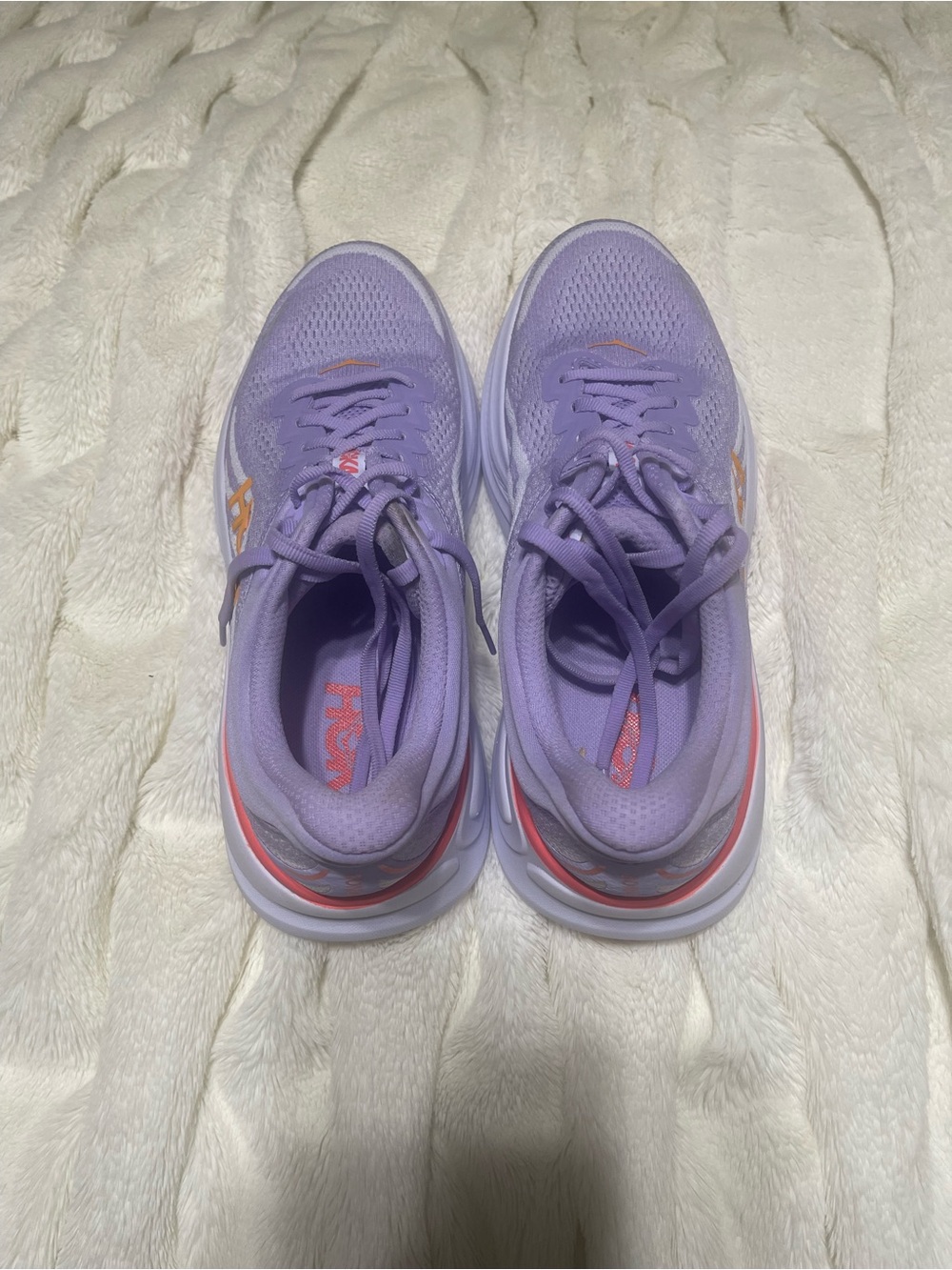 Hoka Lavender and Coral Women's Running Sneakers Bondi 9